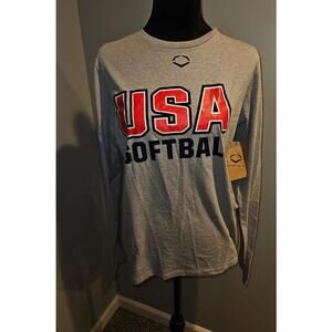 EvoShield USA Softball Women's Grey Longsleeve Size Medium NWT